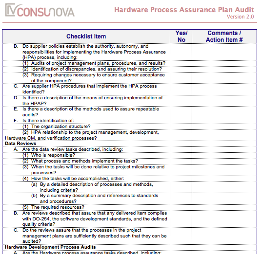 DO-254 PA Process Assurance Plan Audit (HPAP)